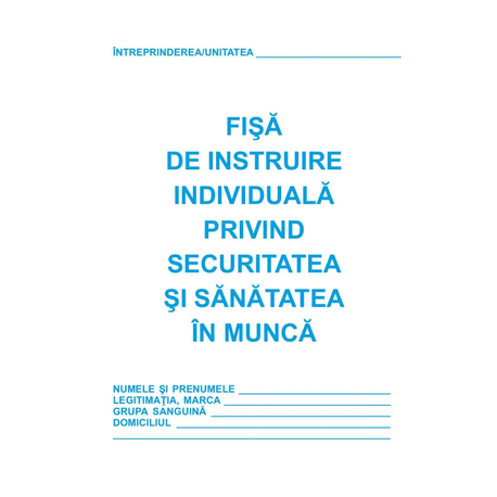 Fisa instruire SSM Dacline | Model Complet
