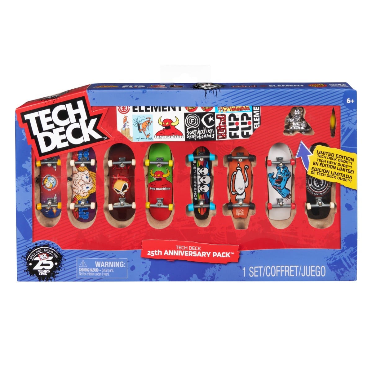 Tech Deck 25th Anniversary - Set 8 Placi Mini Skateboard