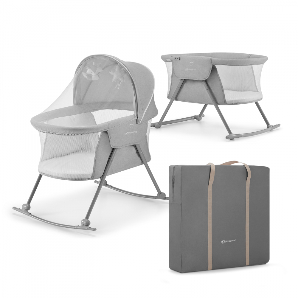 Patut Kinderkraft LOVI 3-in-1 Grey Multifuncțional - imagine 8