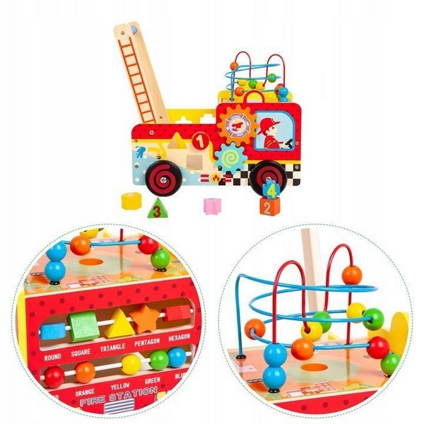 Antemergător Pompieri Ecotoys | Educativ și Multicolor - imagine 5