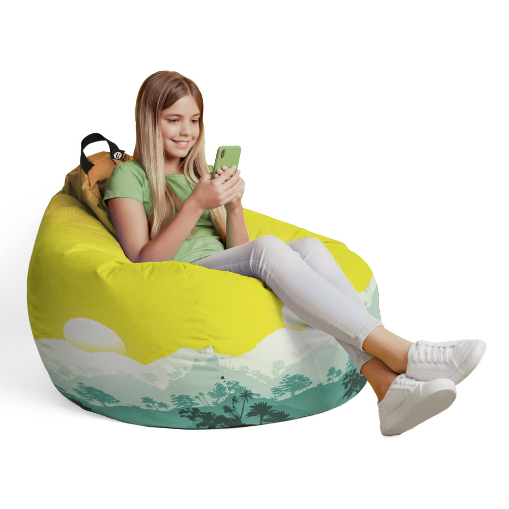 Husă Puf Bean Bag Tip Para L, Model Tropical - Updeco - imagine 4