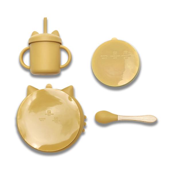 Set hranire Lorelli silicon 4 piese 6+ luni