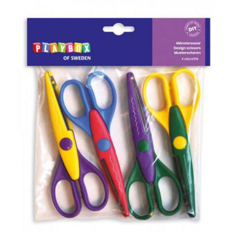Set 4 Foarfeci Design Playbox cu Protectie