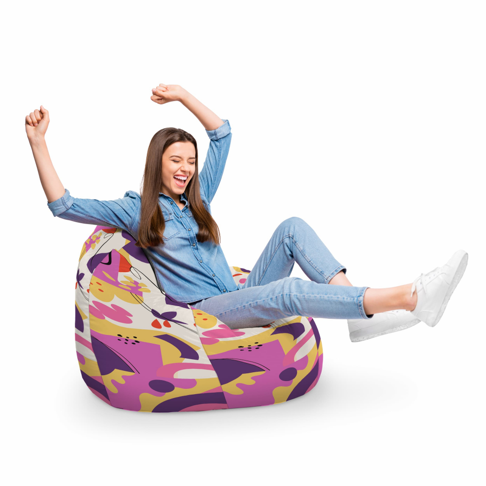 Fotoliu Puf XL Jungle Mov | Relaxare Updeco - imagine 2