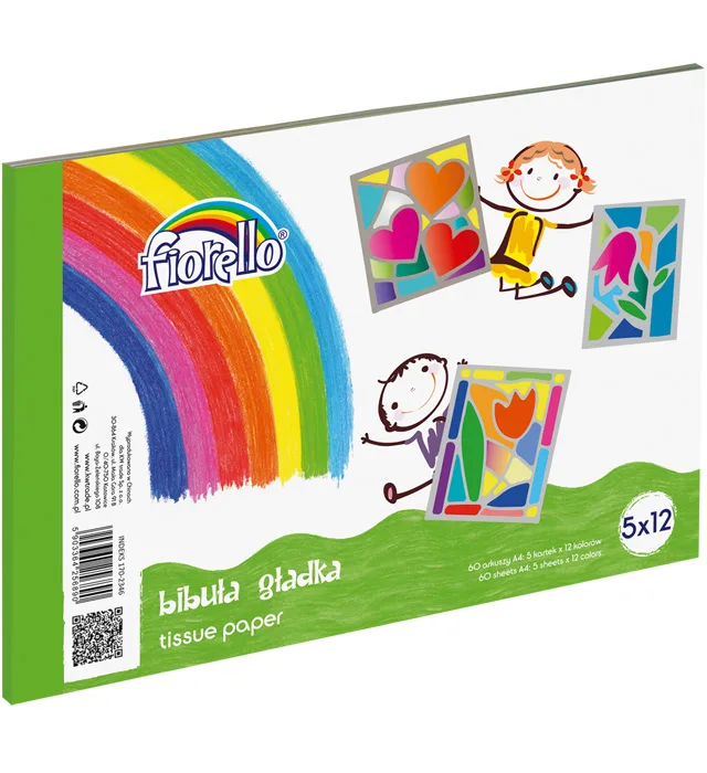 Fiorello Hartie Mătase A4, 60 Culori - Art&Craft