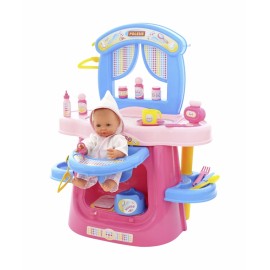 Set Nanny Palau cu Papusă și Accesorii Ingrijire