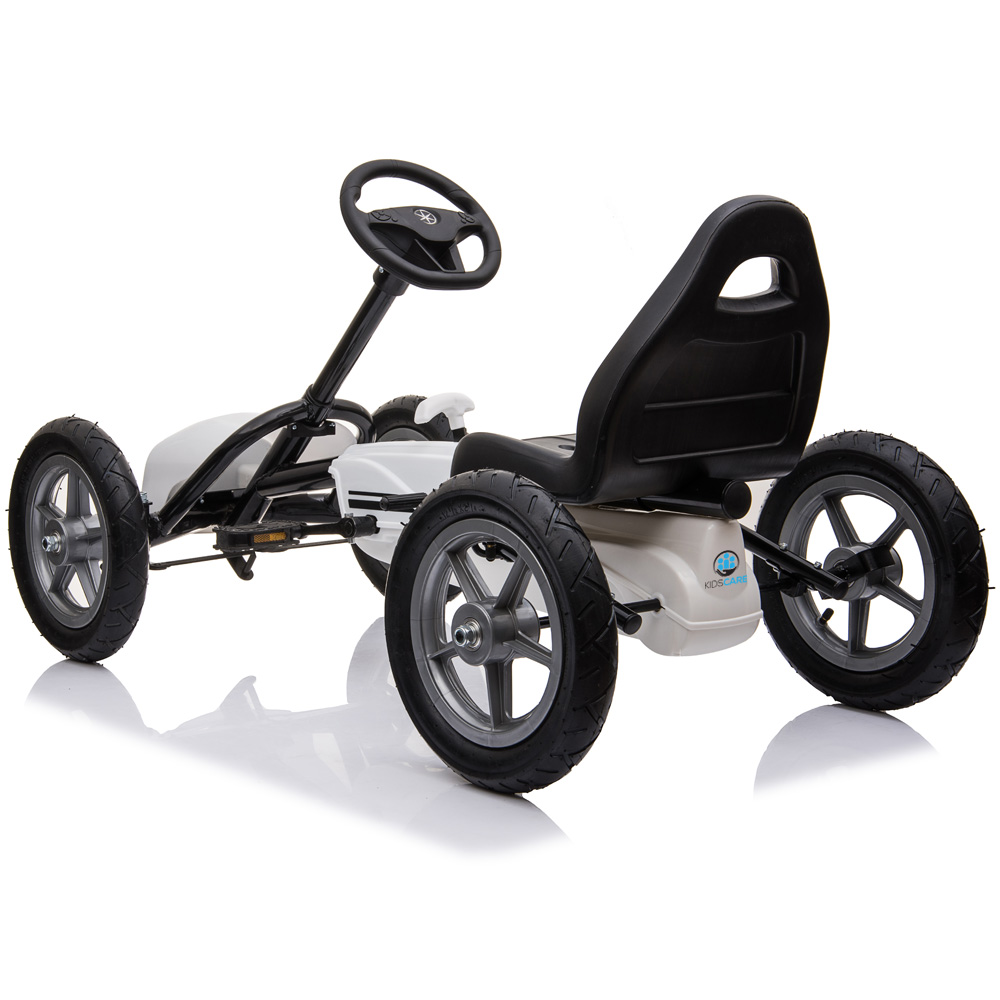 Kart cu Pedale Corssa Kidscare Alb, Roti Gonflabile - imagine 3