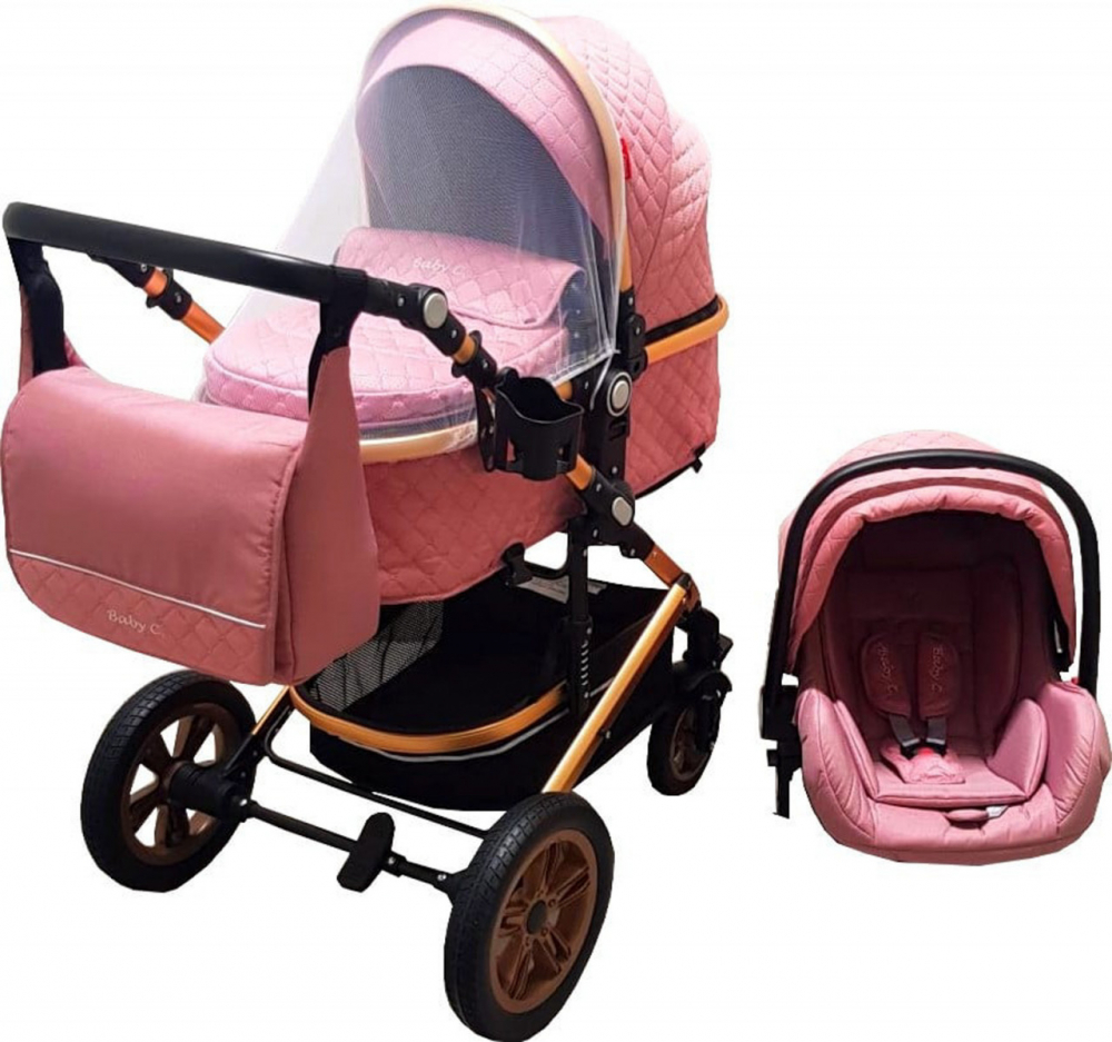Baby Care Pro 530 Roz - Carucior Transformabil 3 in 1 - imagine 3