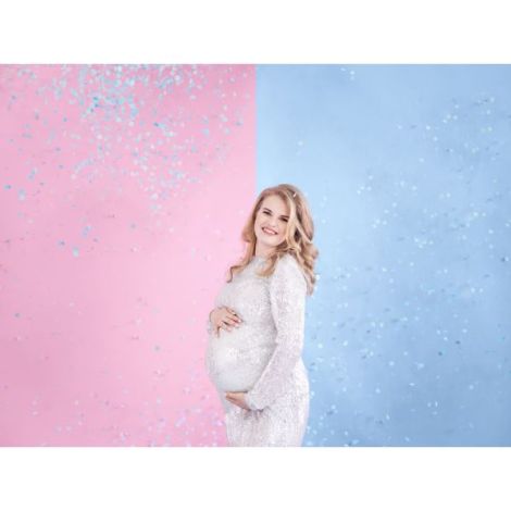 Tun Confetti Gender Reveal Bleu Party Deco - imagine 7