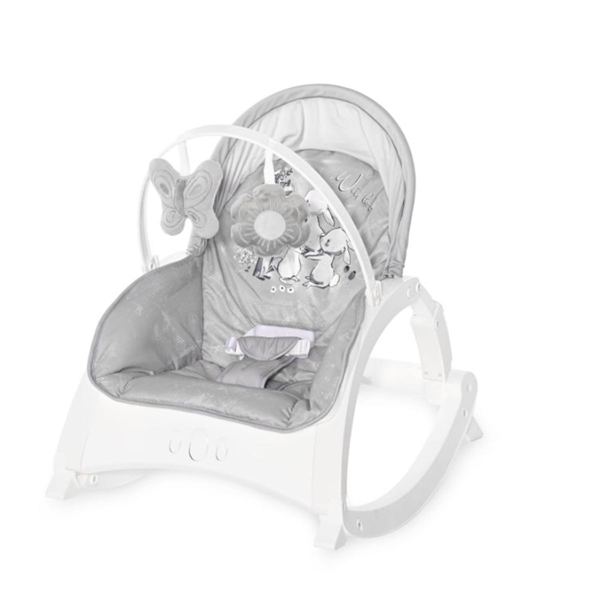 Fotoliu balansoar Lorelli Enjoy Grey Rabbits