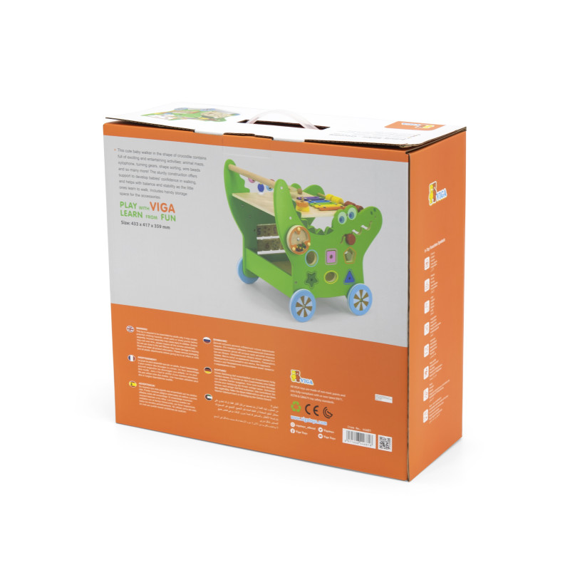 Antemergător Viga Crocodil cu Activități Educativ - imagine 2