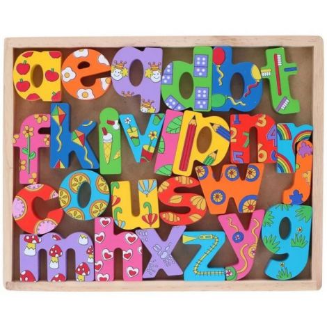 Set 26 Litere Marionette - Joc Educativ din Lemn