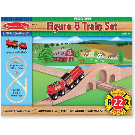Set Trenulet Lemn Melissa&Doug 22 Piese