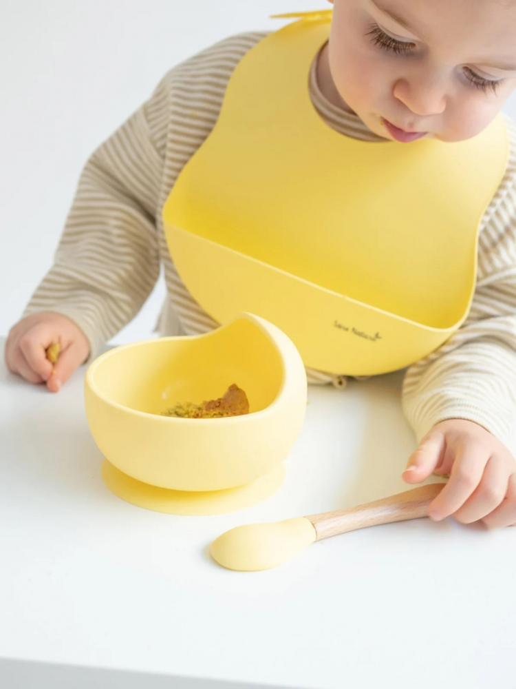 Bol Silicon Mustard Saro Baby Anti-Alunecare - imagine 4