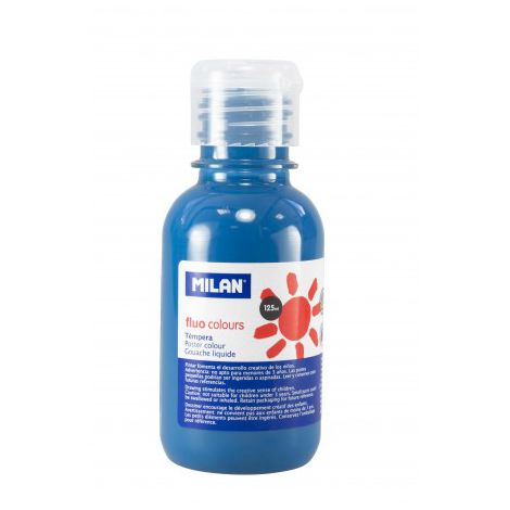 Tempera Milan Albastru Fluorescent, 125 ml