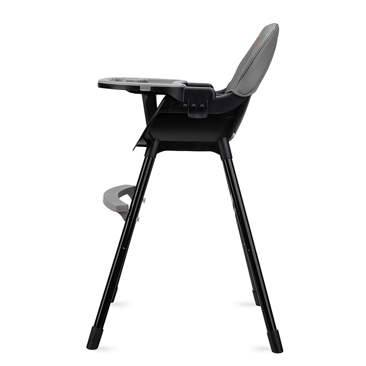 Scaun de masa Momi Reki Black, cu tava reglabila - imagine 2