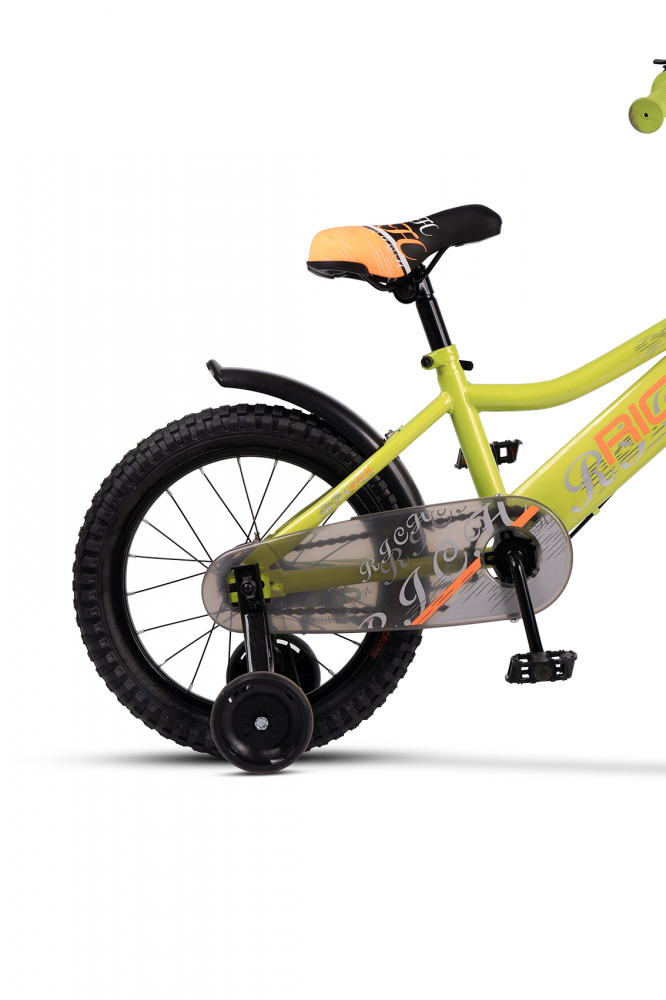 Bicicleta Rich 16" Copii 4-6 Ani Verde/Portocaliu - imagine 7
