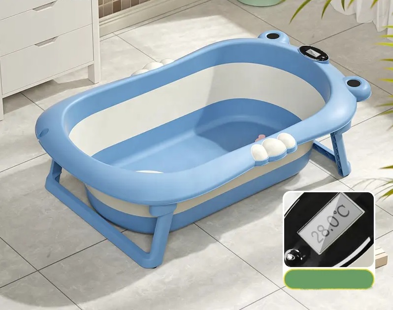 Cadită Pliabilă Little Mom Verde cu Termometru - imagine 3