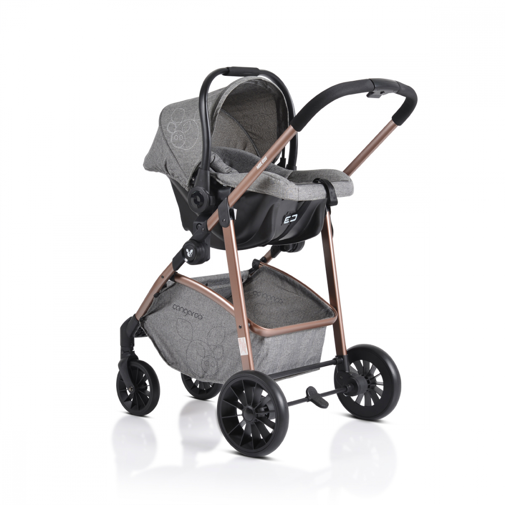 Cangaroo Milan Grey - Carucior 3in1 Premium - imagine 6