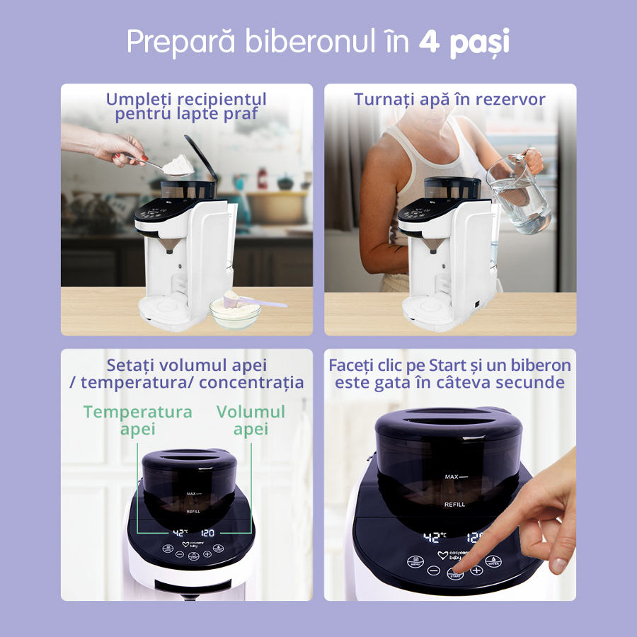 Espressor Lapte Easycare Baby | Preparare Rapidă - imagine 3