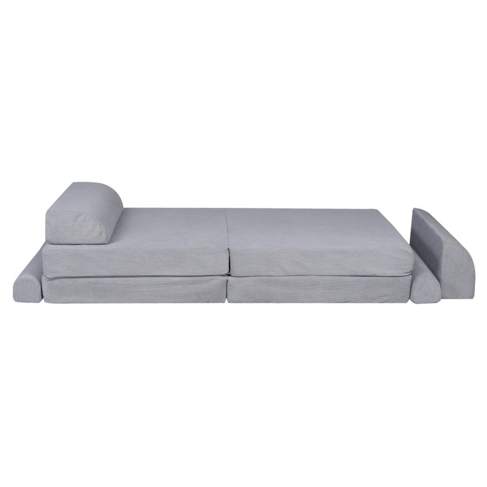 Canapea Modulară Meowbaby Velur Gri - imagine 6