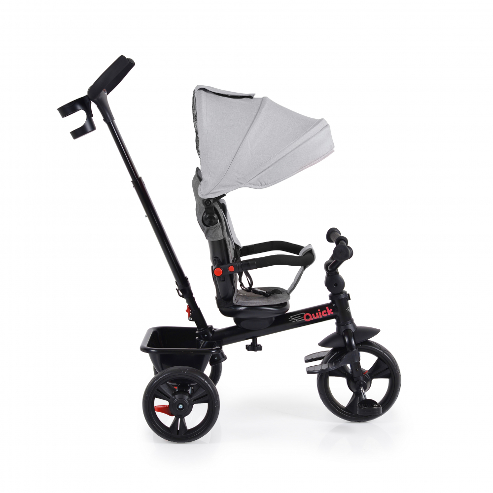 Tricicleta Byox Quick Gri, Sezut Reversibil, Pliabil - imagine 5