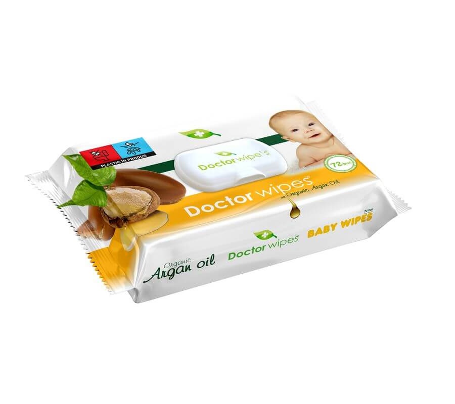 Doctor Wipes cu Ulei de Argan 72b