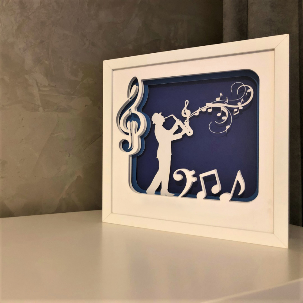 Tablou Luminos Saxofonist | Noorhandmadeatelier - imagine 6