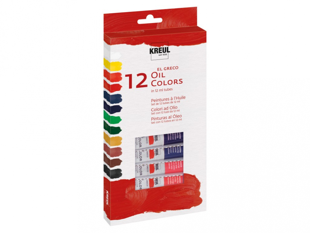 Set Culori Ulei Kreul el Greco, 12 x 12 ml