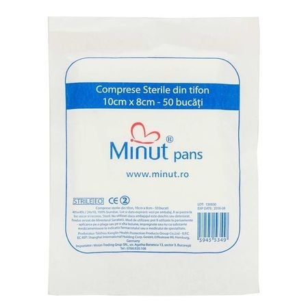 Comprese Sterile Minut 10x8 cm - 25 buc