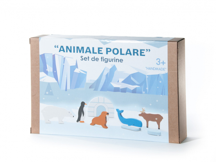 Set Animale Polare Marc Toys Lemn Handmade
