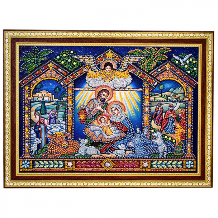 Tablou Diamante R8064 Nașterea Domnului Krista 30x40cm
