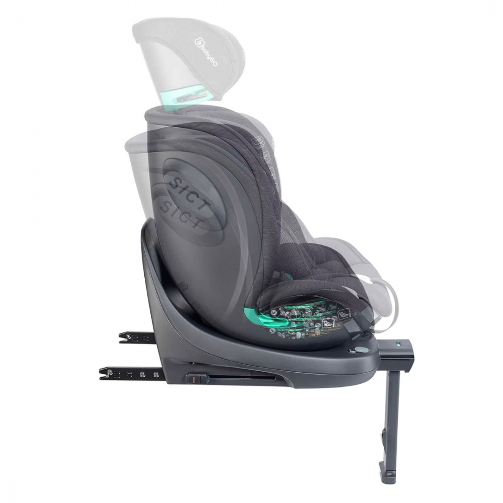 Scaun Auto BabyGo Prime 360 Rotativ, Negru, R129 - imagine 4