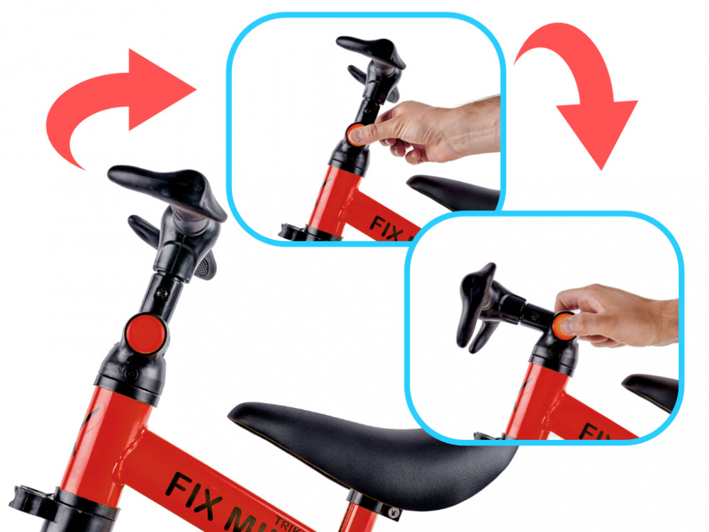 Tricicleta Ikonka Trike Fix Red 3 in 1, Reglabila - imagine 7
