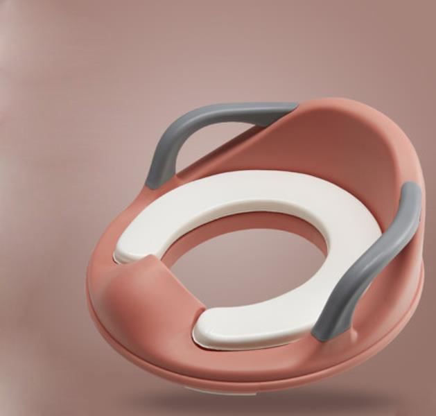 Reductor Toaletă Little Mom Pink cu Mâner