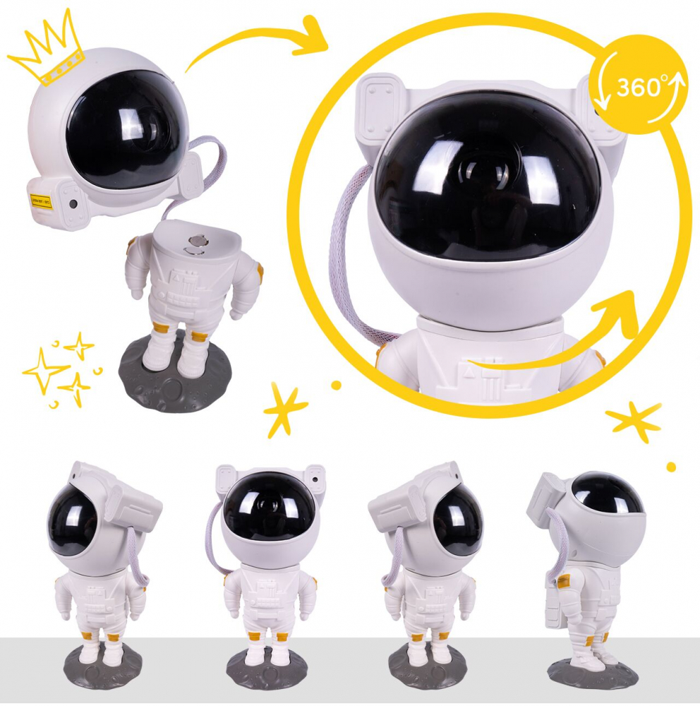 Malplay Astronaut Proiector LED 8 Moduri Veghe - imagine 2