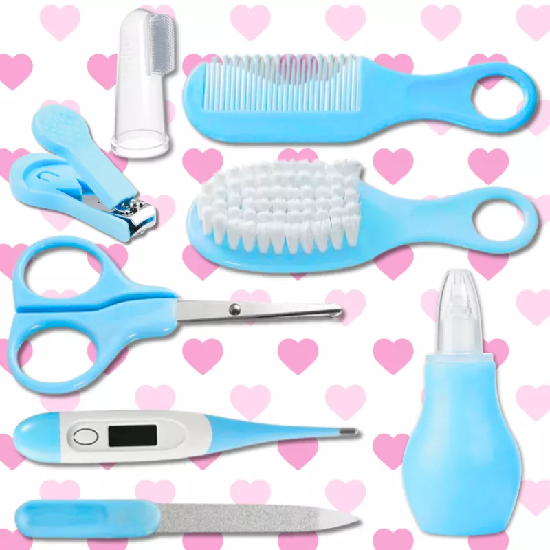 Set Ingrijire NiceKids 9 in 1 pentru Copii, Portabil - imagine 3
