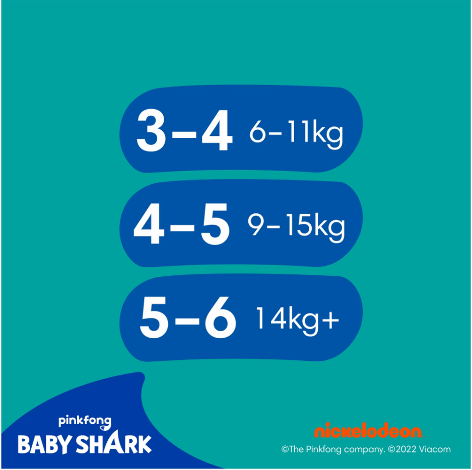 Pampers Splashers Baby Shark Scutece Inot - imagine 6