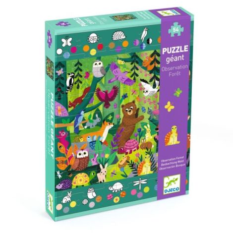 Puzzle Djeco Aventuri în Pădure 54 piese