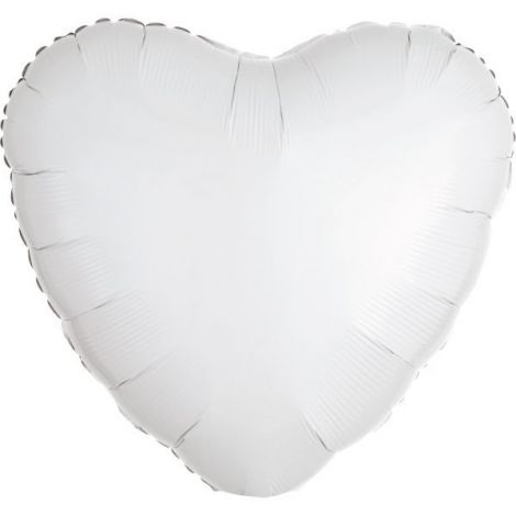 Balon Inima Alb Amscan 43cm - Perfect Evenimente
