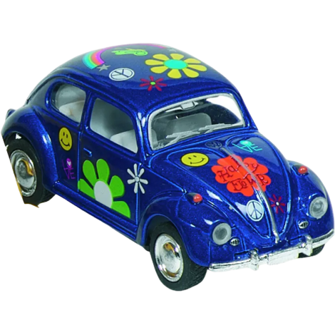 Goki VW Beetle Classic Floral 1:64 Metal