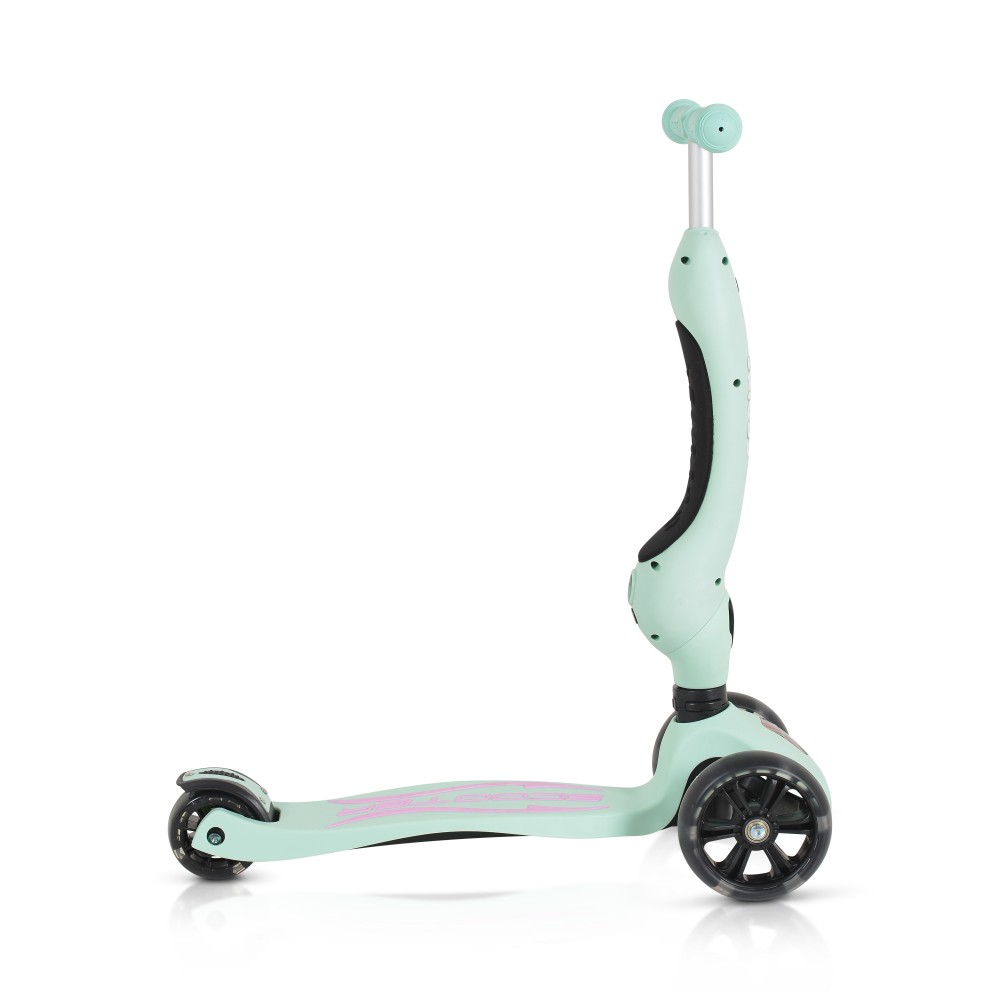 Trotineta 2in1 Skiddy Byox cu scaun și lumini LED - imagine 8