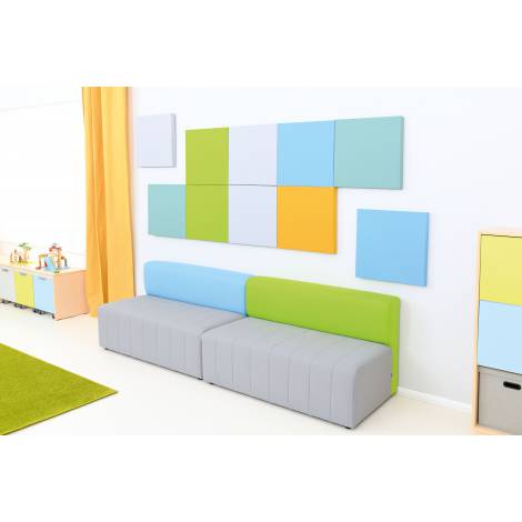 Canapea Grădiniță Gri-Albastru Moje Bambino Ignifugă - imagine 10