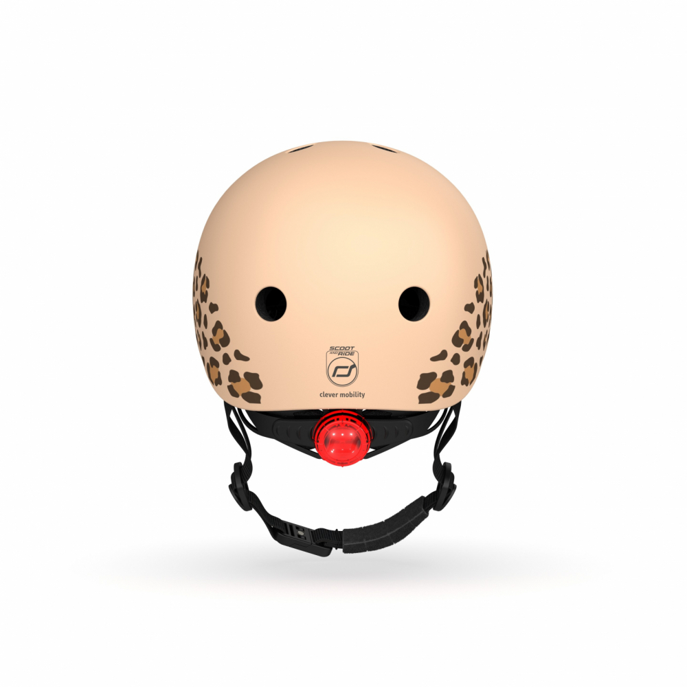 Casca Copii Scoot and Ride LED, Magneți, Leopard 45-51cm - imagine 4