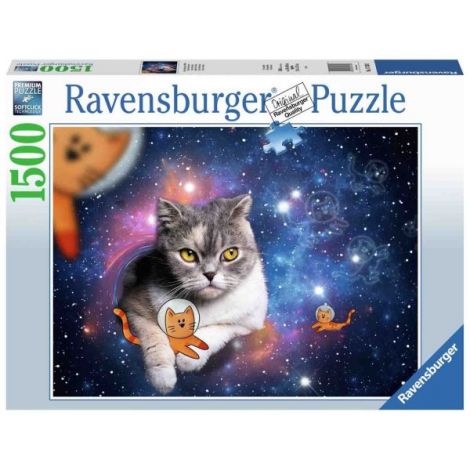 Puzzle Ravensburger 1500 Piese: Pisici în Spațiu - imagine 2
