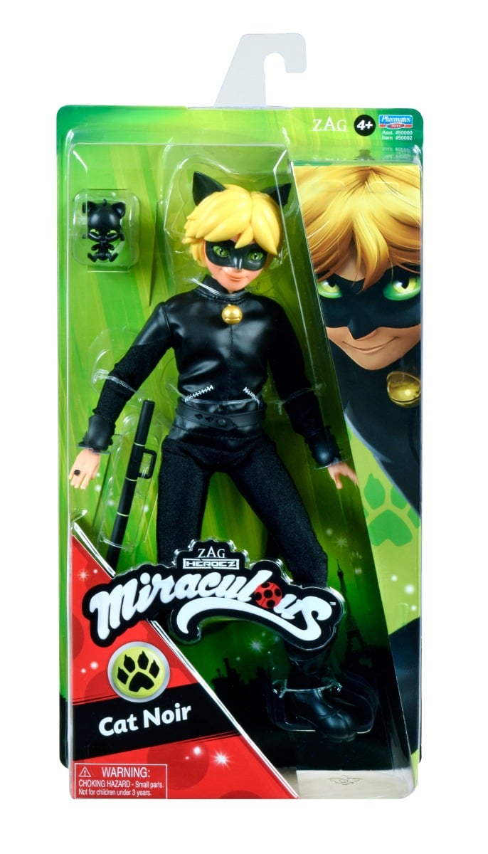 Păpușă Cat Noir Miraculous, 30 cm, Articulată