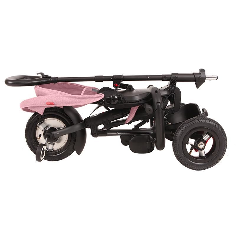 Tricicleta Qplay Rito Rubber Roz, Pliabila - imagine 7