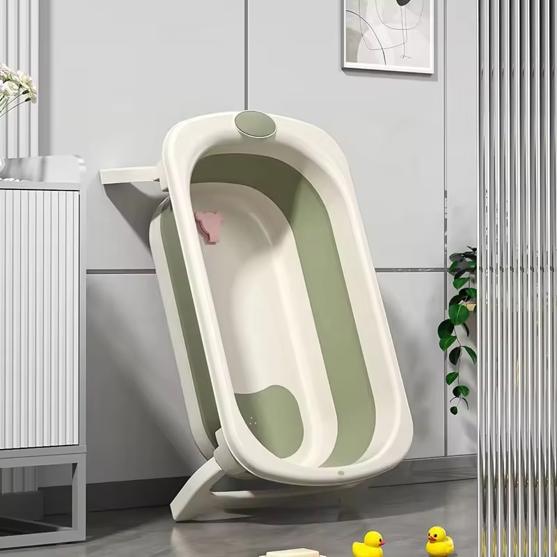 Cădiță Pliabilă Little Mom Green cu Senzor Temperatură - imagine 4