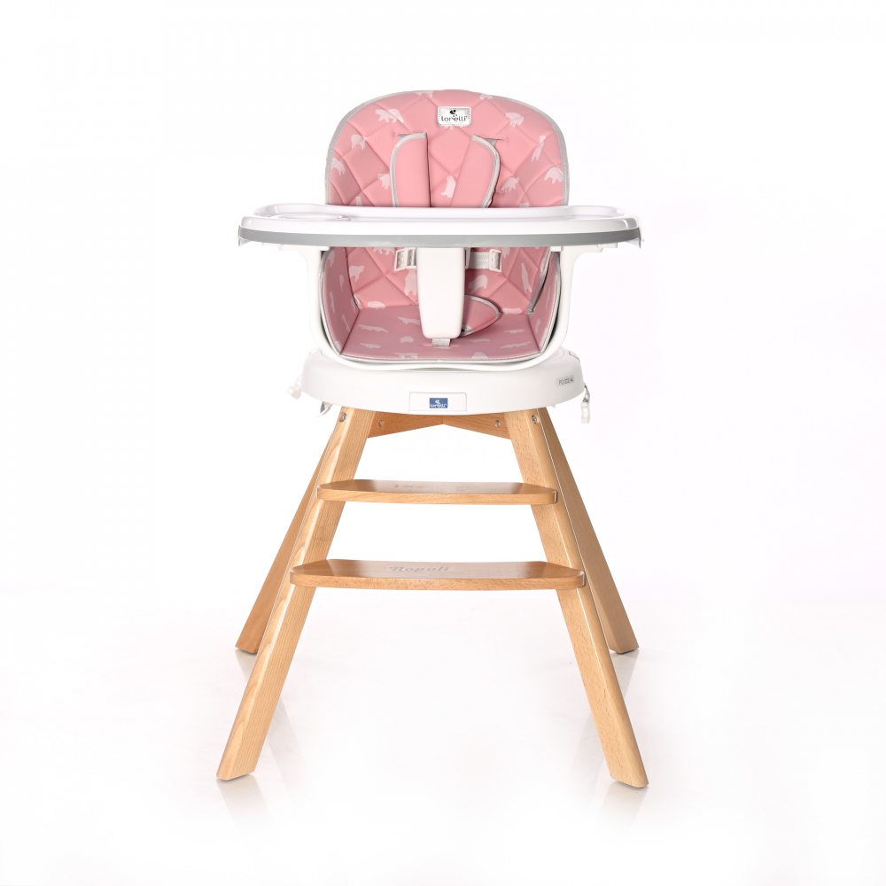 Scaun de masă Napoli 3 în 1 Lorelli, Rotativ Pink Bears