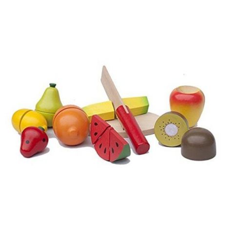 Fructe din lemn feliabile Viga Toys | Jucărie educativă - imagine 3